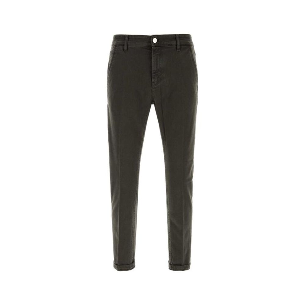 Pt Torino Men Charcoal Stretch Denim Jeans